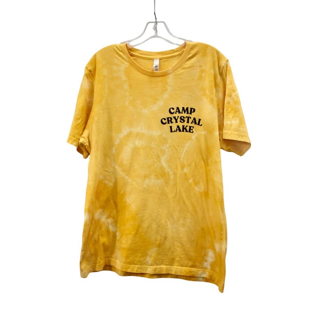 Unisex Friday the 13th Camp Crystal Lake Custom Bleach Dye T-shirt Size XL